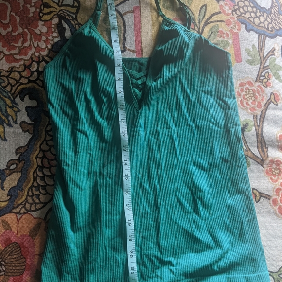 Green Free People Camisole size XL - Picture 3 of 4